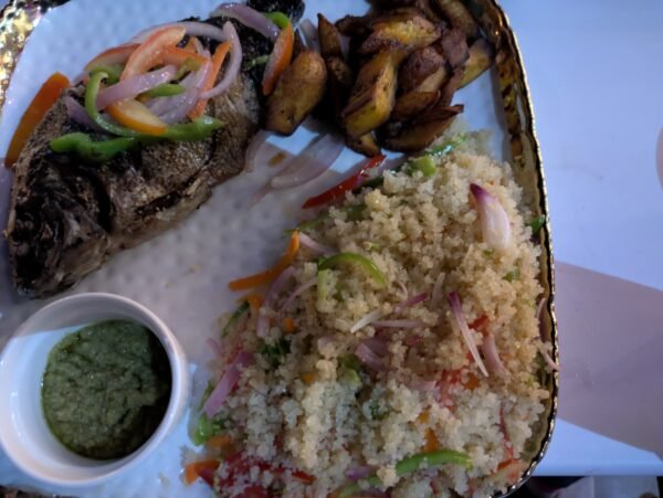Grilled Tilapia and Acheke